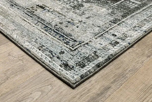 Gemini 70N Grey/Black Rug - Baconco