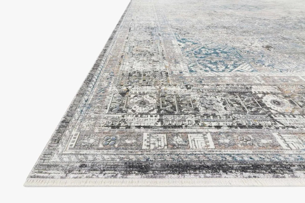 Gemma GEM-05 Silver/Blue Rug - Baconco