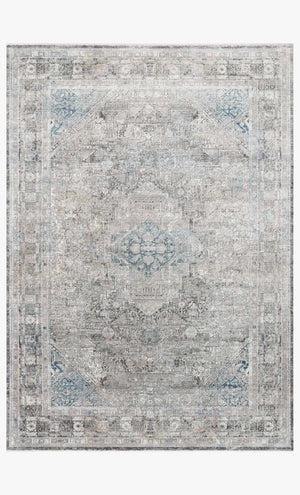 Gemma GEM-05 Silver/Blue Rug - Baconco