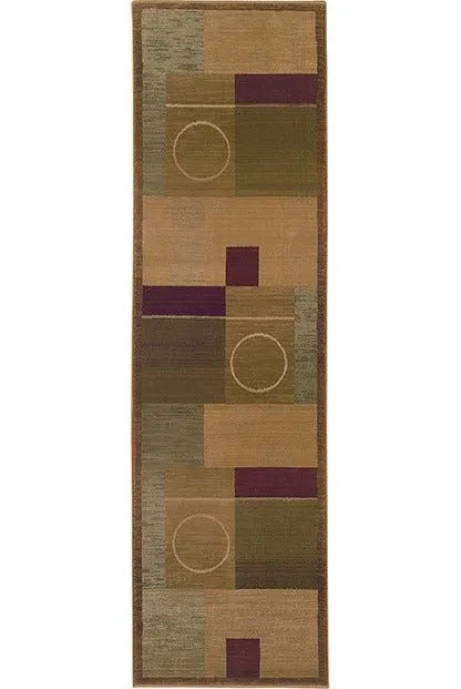 Generations 1987G Green/ Brown Rug - Baconco