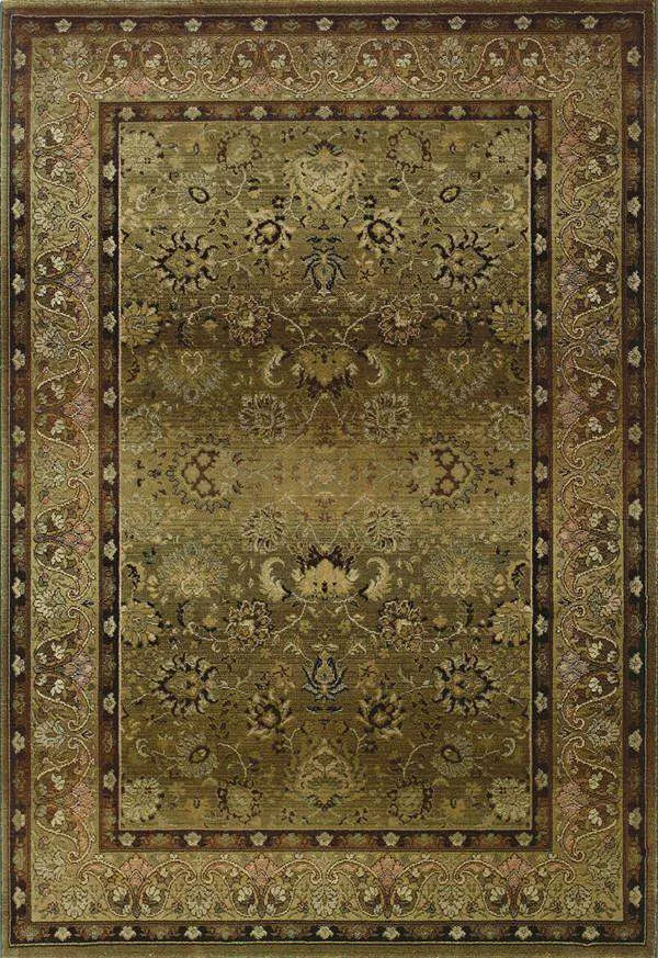 Generations 3434J Beige/ Green Rug - Baconco