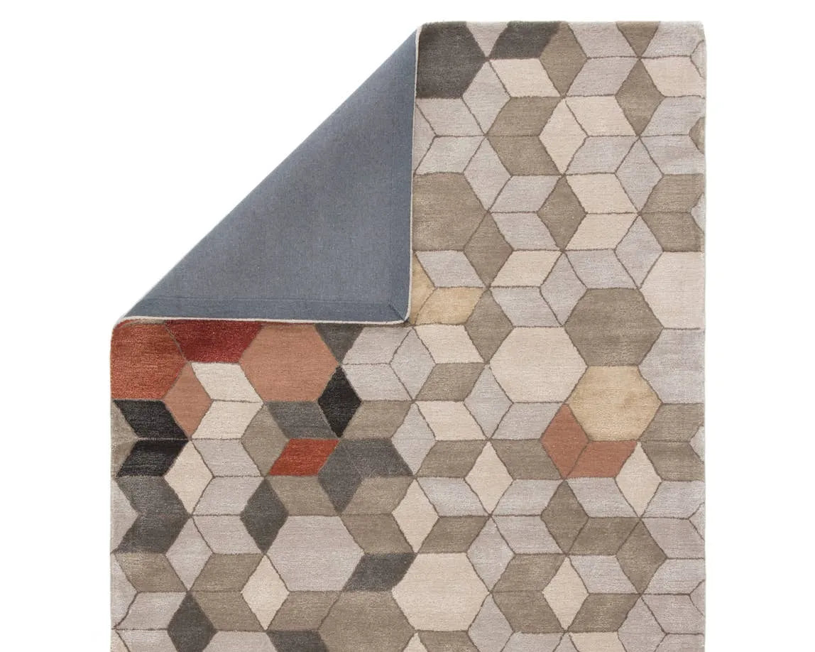 Genesis GES03 Grey/Rust Rug