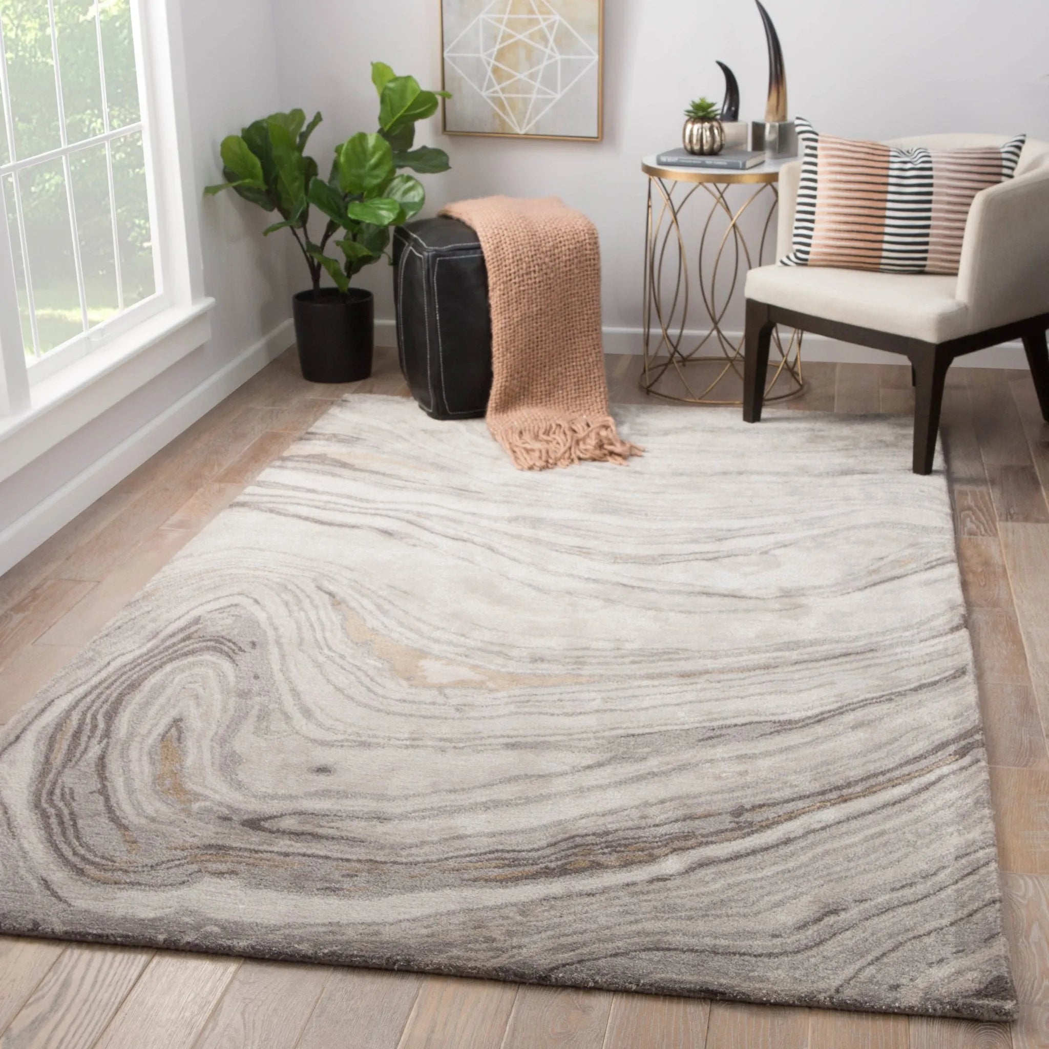 Genesis Ges11 Atha Gray/Gold Rug - Baconco