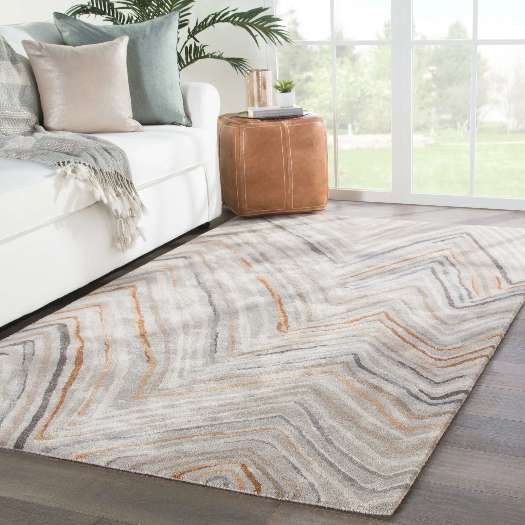 Genesis GES29 Sadie Feather Gray/Tannin Rug - Baconco