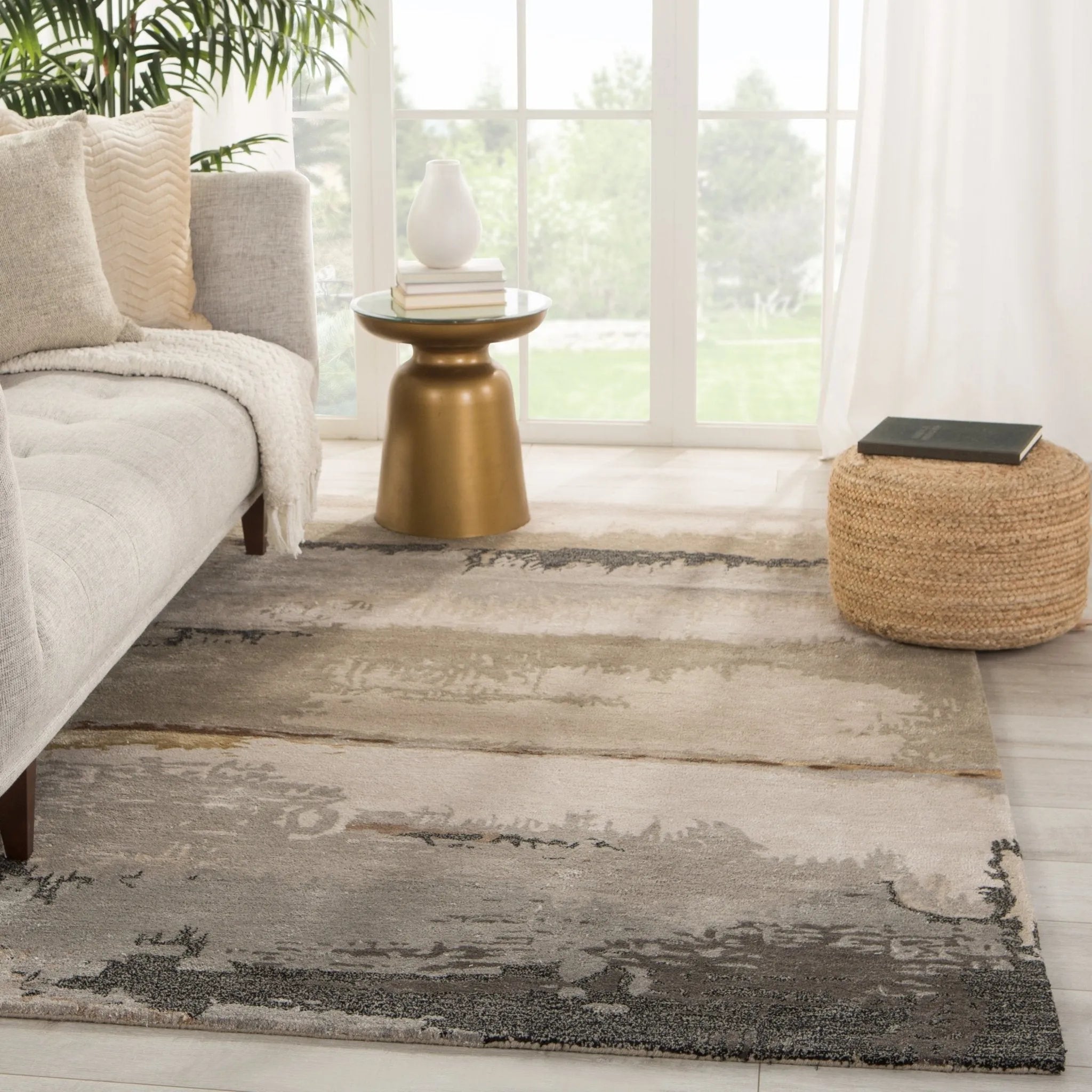 Genesis Ges38 Juna Black/Taupe Rug - Baconco