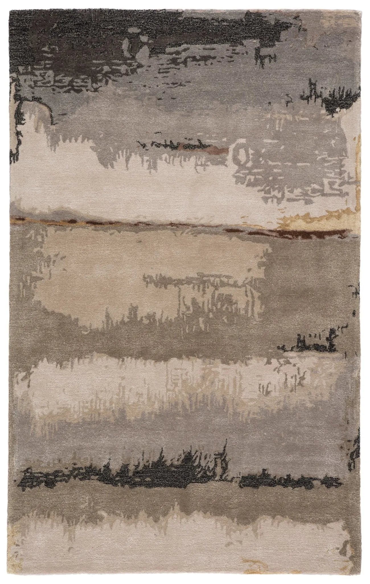 Genesis Ges38 Juna Black/Taupe Rug - Baconco