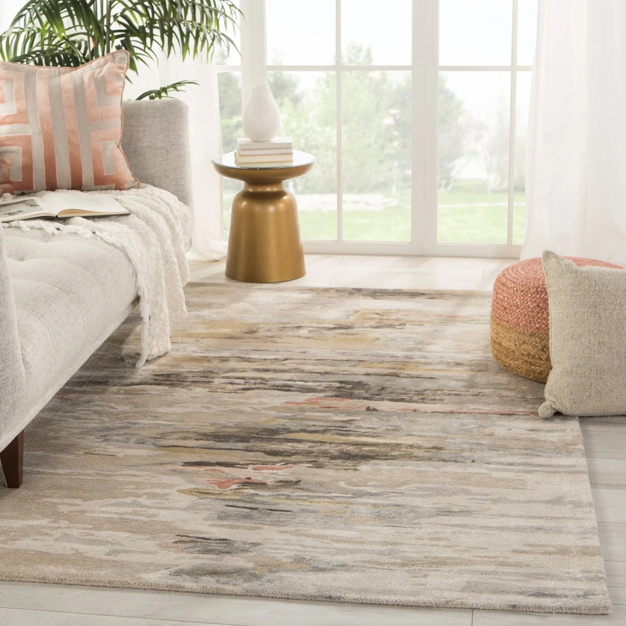 Genesis Ges48 Ryenn Taupe/Blush Rug - Baconco