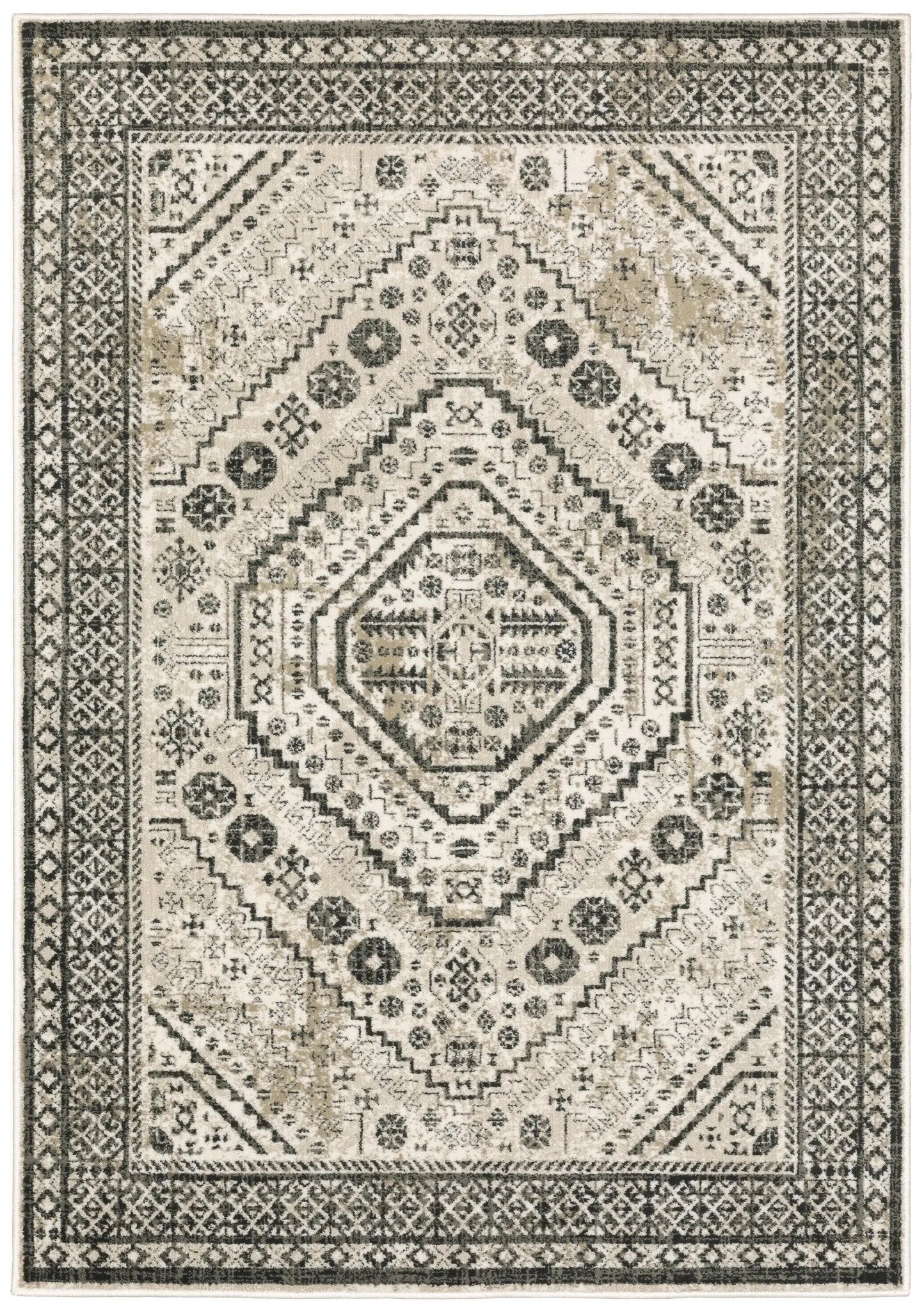 Georgia 659C Ivory/Grey Rug - Baconco