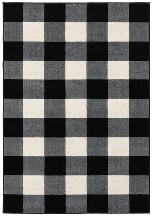 Georgia 678D Black/Ivory Rug - Baconco