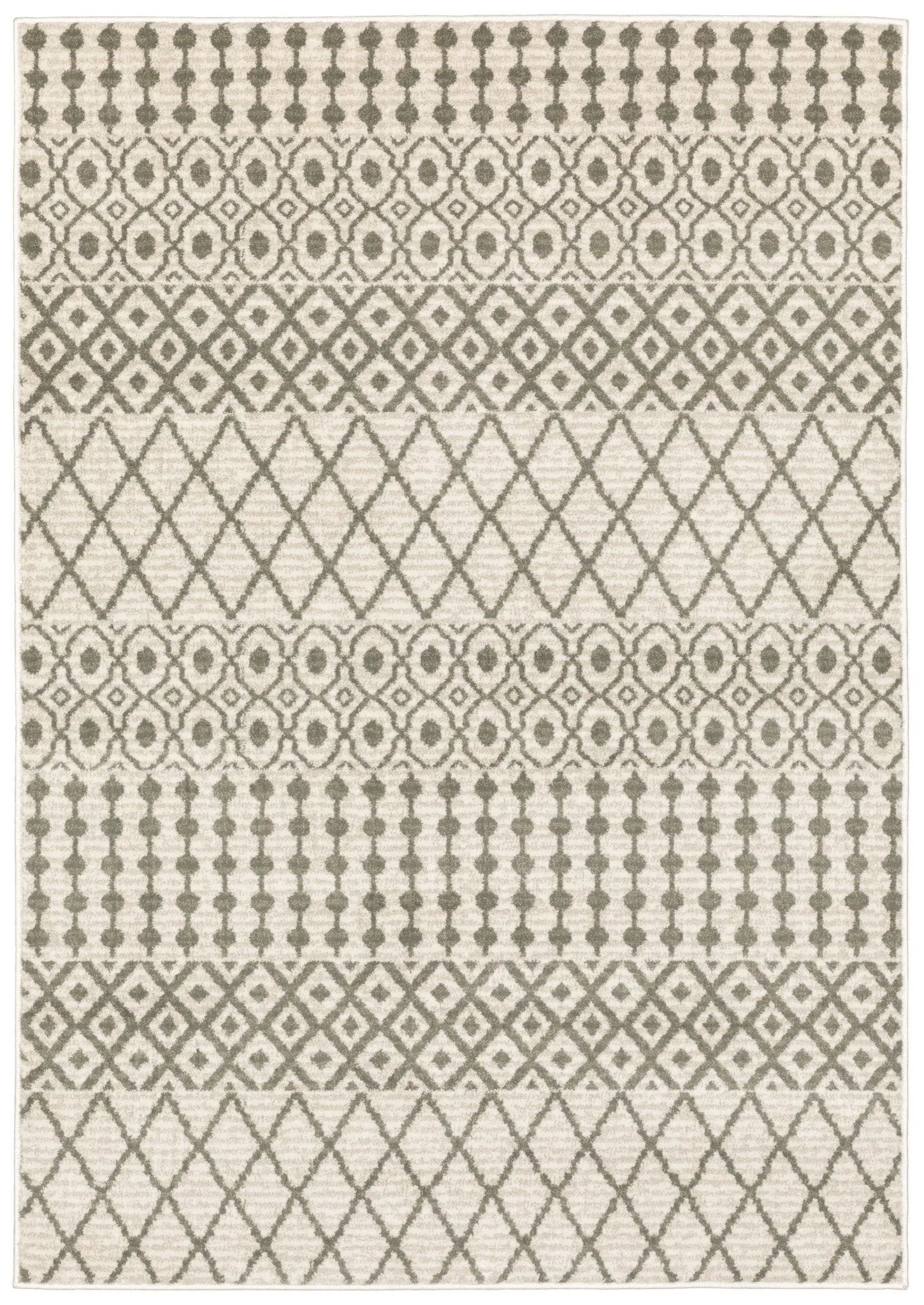 Georgia 717B Ivory/Grey Rug - Baconco