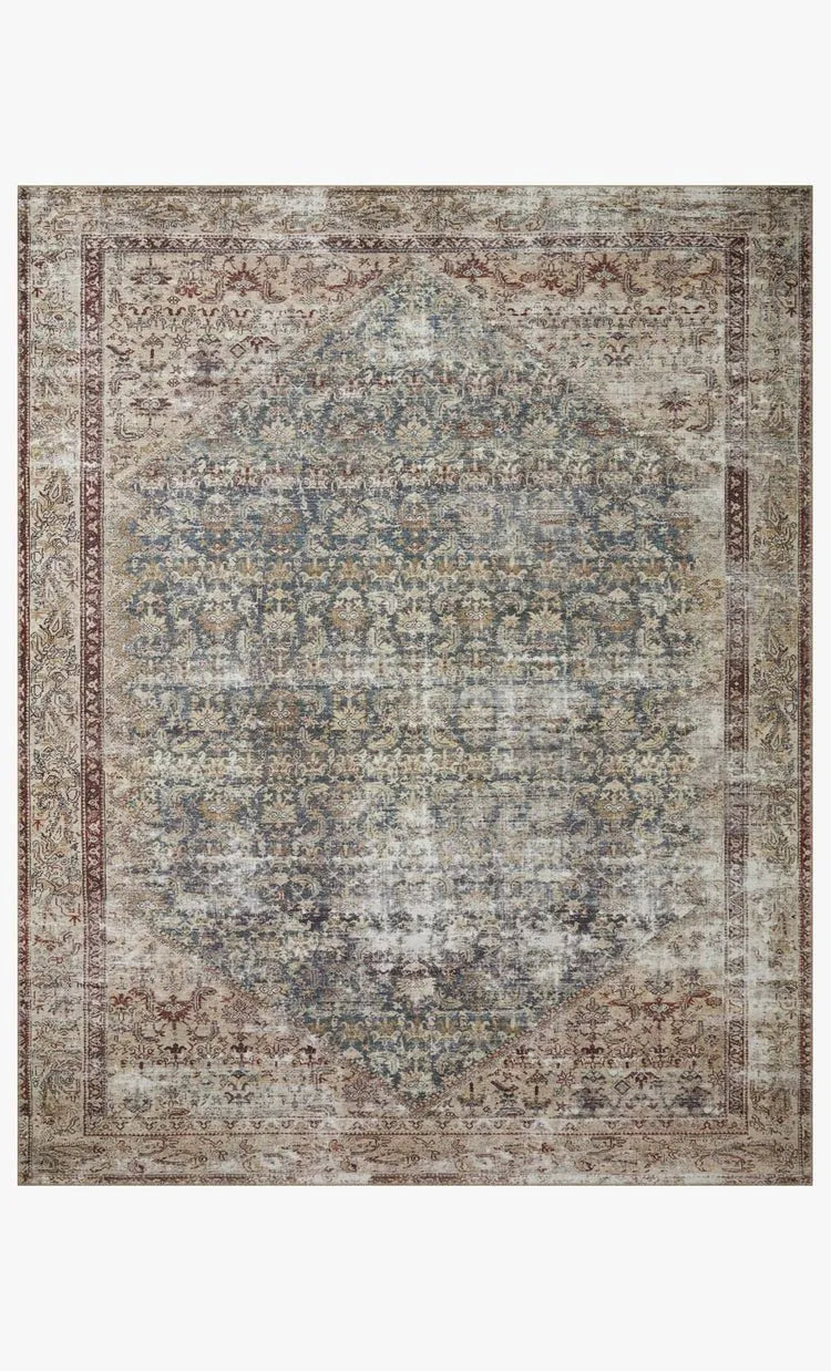 Georgie GER-04 Teal/Antique Rug - Baconco