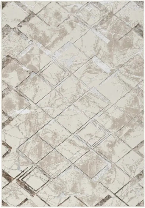 Glitz GLZ02 Ivory/Grey Rug - Baconco