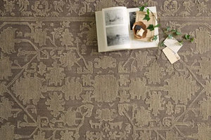 Gloria GLO-01 Bark/Khaki Rug - Baconco