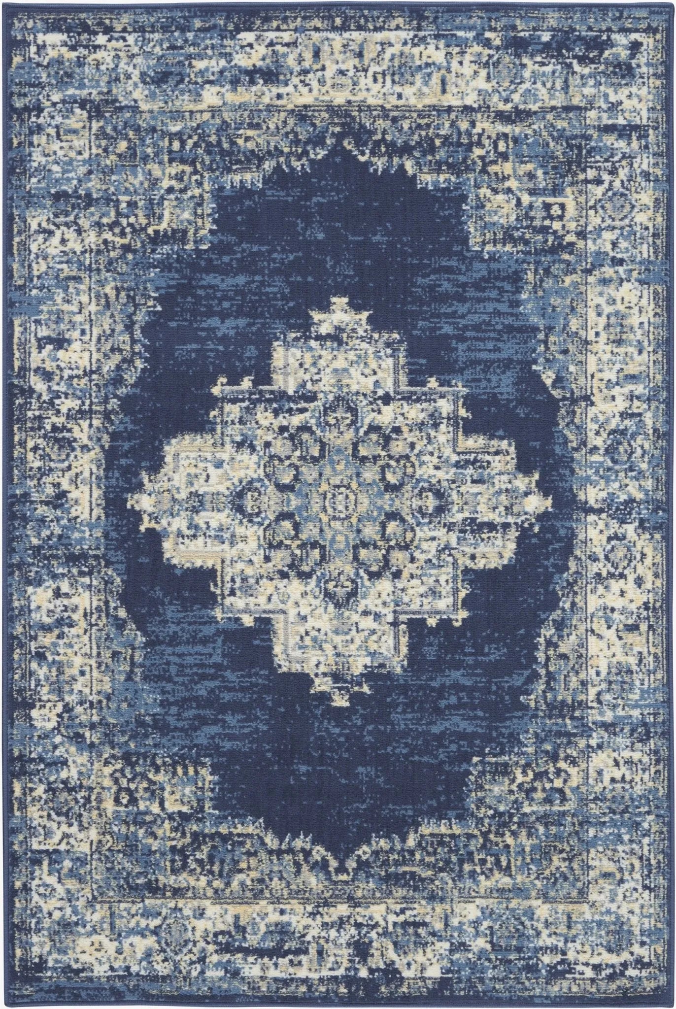 Grafix Grf14 Navy Blue Rug - Baconco