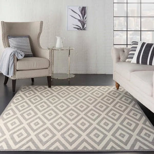 Grafix GRF18 White/Grey Rug - Baconco