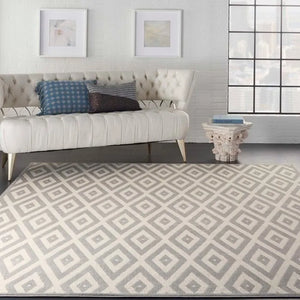 Grafix GRF18 White/Grey Rug - Baconco