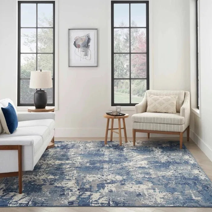 Grafix GRF38 Navy/Blue Area Rug - Baconco