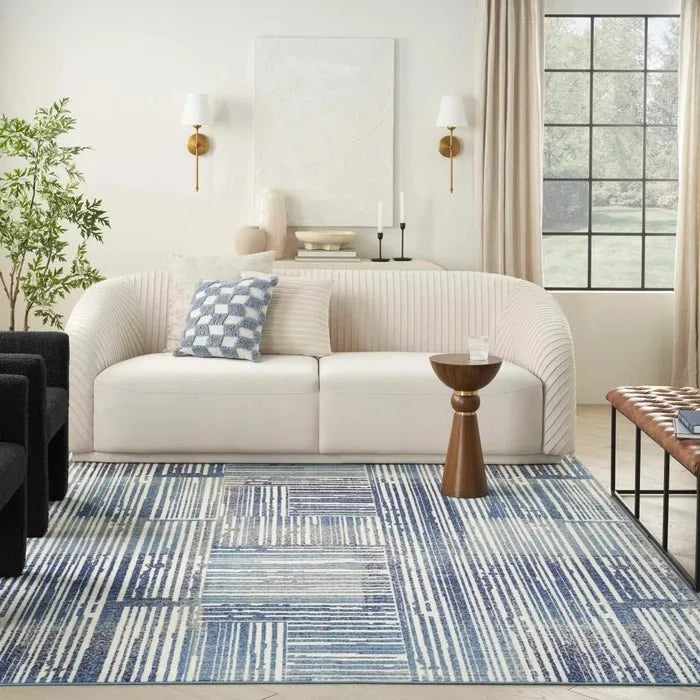 Grafix GRF42 Blue/Grey Area Rug - Baconco