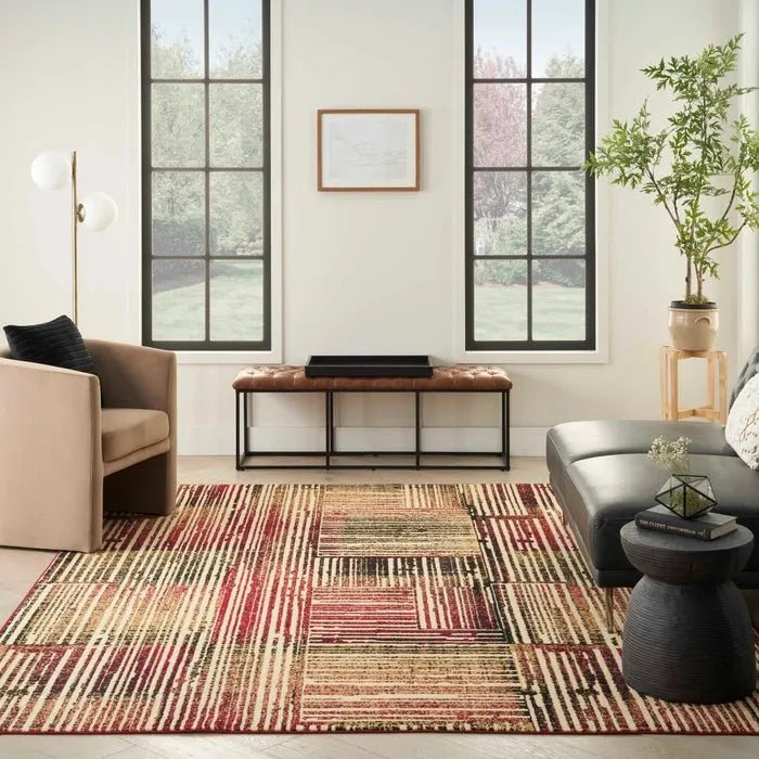 Grafix GRF42 Brick/Multi Area Rug - Baconco