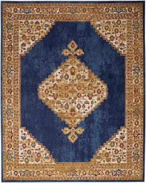 Grafix GRF43 Navy/Gold Area Rug - Baconco