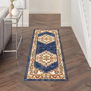 Grafix GRF43 Navy/Gold Area Rug - Baconco