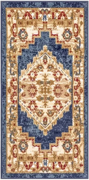 Grafix GRF43 Navy/Gold Area Rug - Baconco