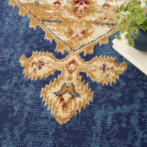 Grafix GRF43 Navy/Gold Area Rug - Baconco