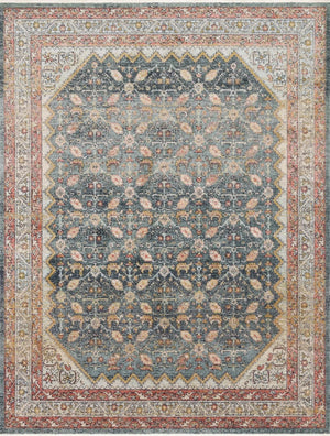 Graham by Magnolia Home GRA-01 Blue/Persimmon Rug - Baconco