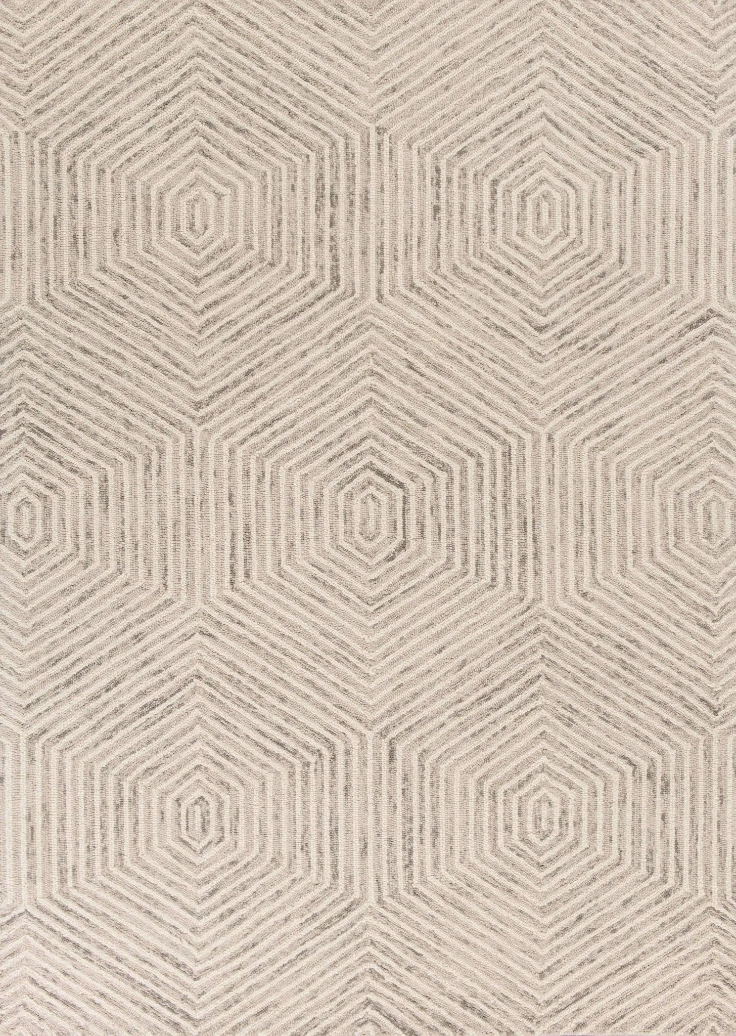 Gramercy 1607 Honeycomb Ivory Rug - Baconco