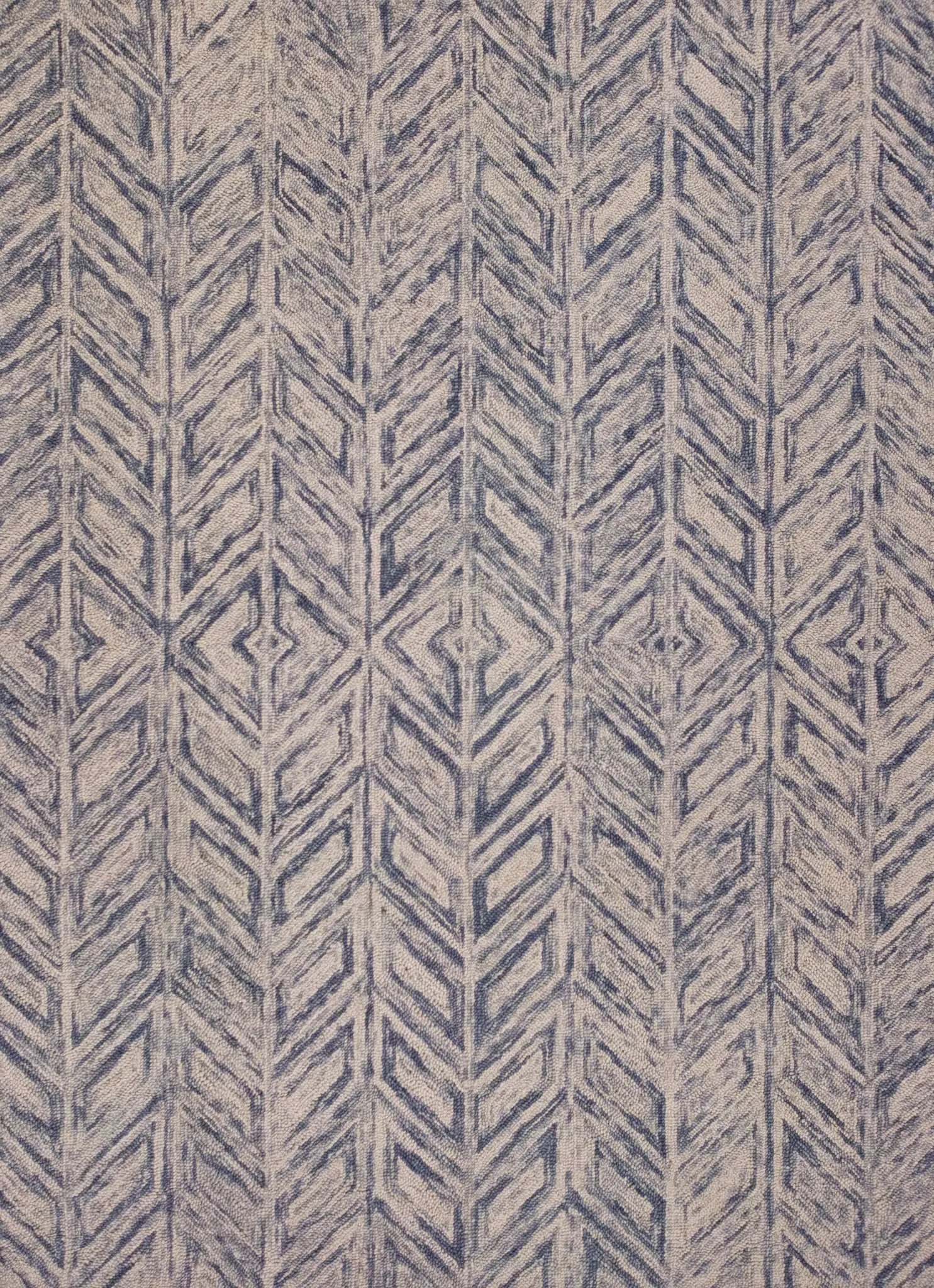 Gramercy 1611 Heather Herringbone Blue Rug - Baconco