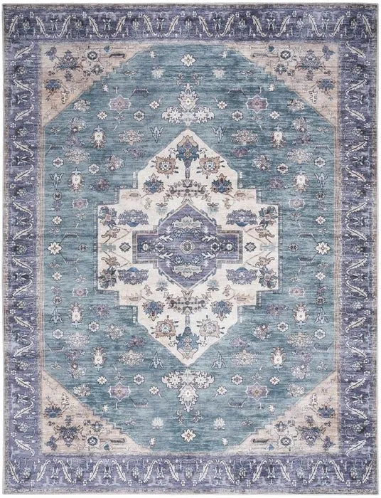 Grand Washables GRW03 Teal/Blue Rug - Baconco