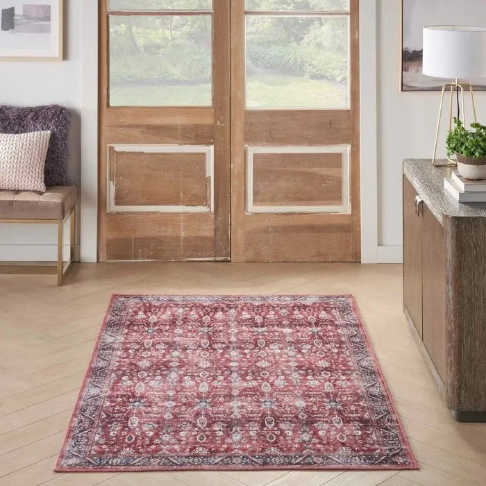 Grand Washables GRW06 Brick/Ivory Rug - Baconco