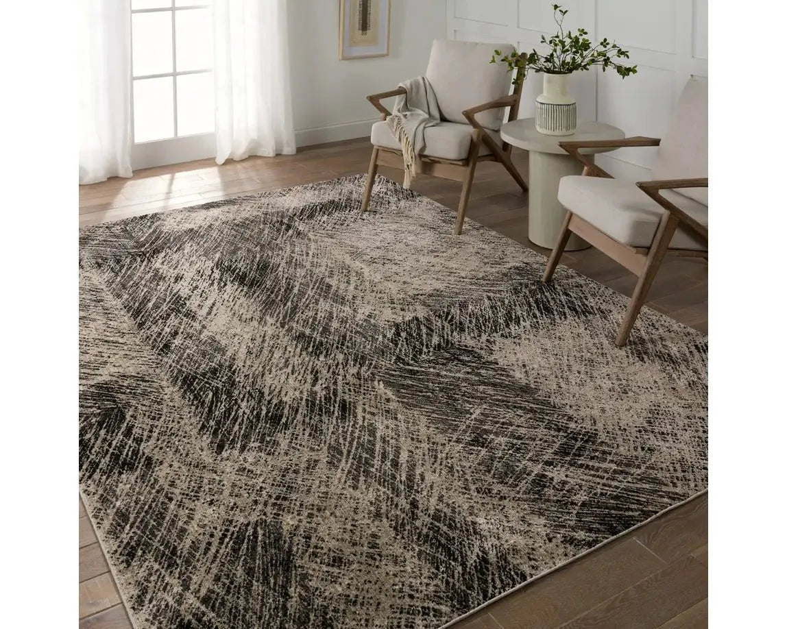 Graphite GRA04 Taupe/Black Rug - Baconco