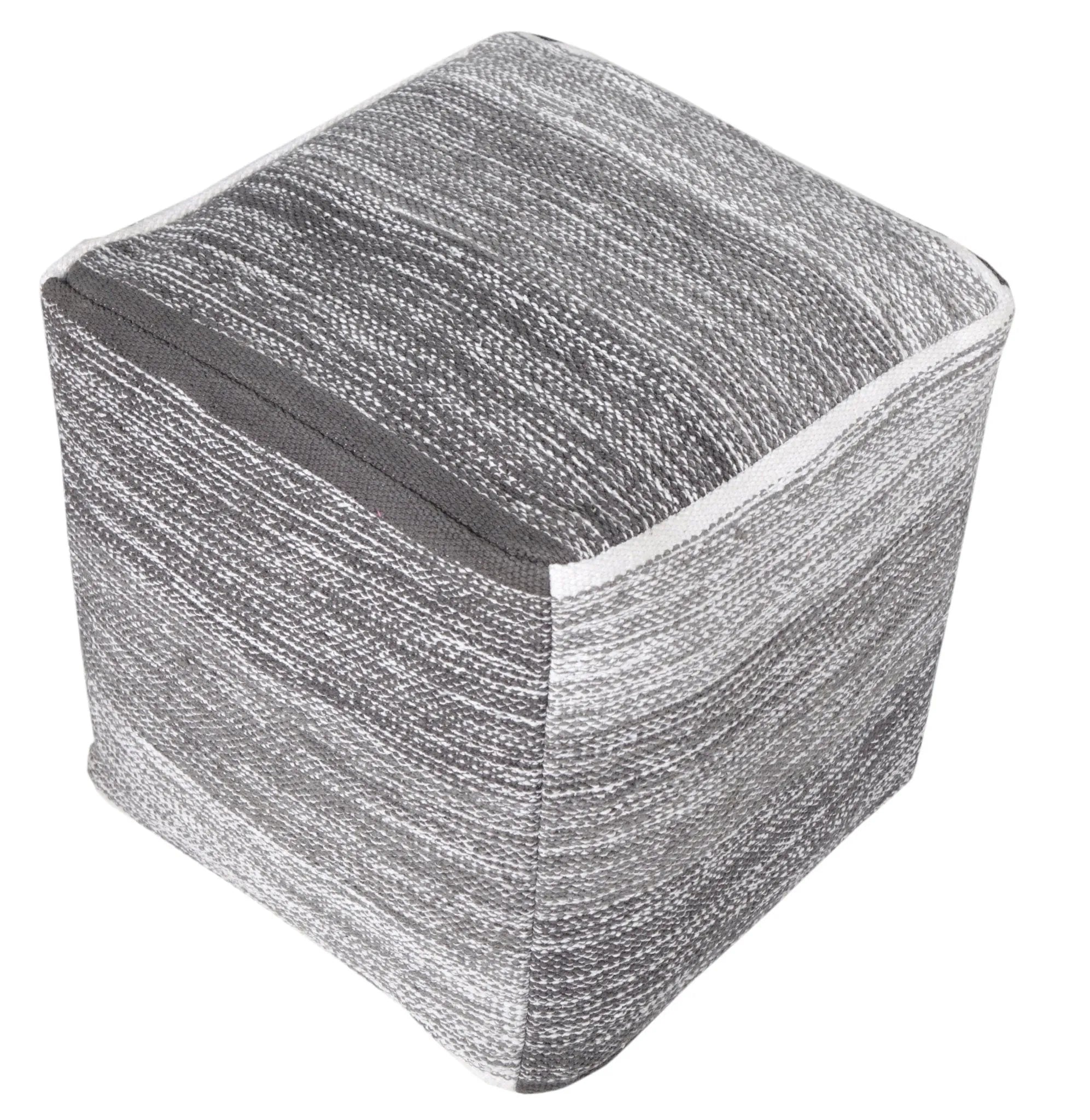 Grayscale Cube LR99714 Pouf - Baconco