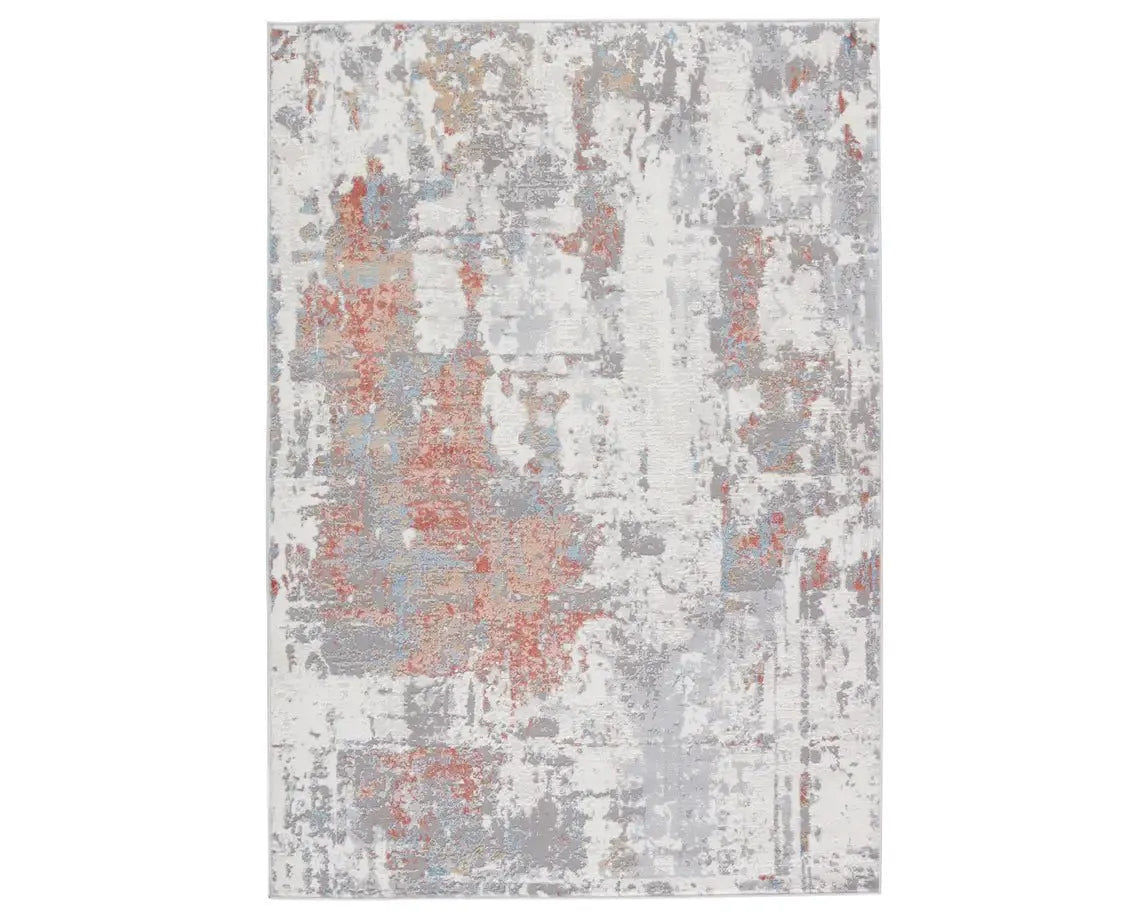 Grotto GRO01 Grey/Red Rug - Baconco