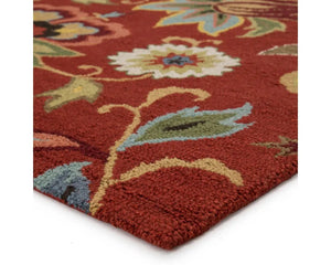 Hacienda HAC11 Zamora Velvet Red Rug - Baconco