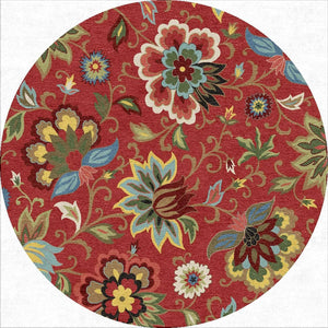 Hacienda HAC11 Zamora Velvet Red Rug - Baconco