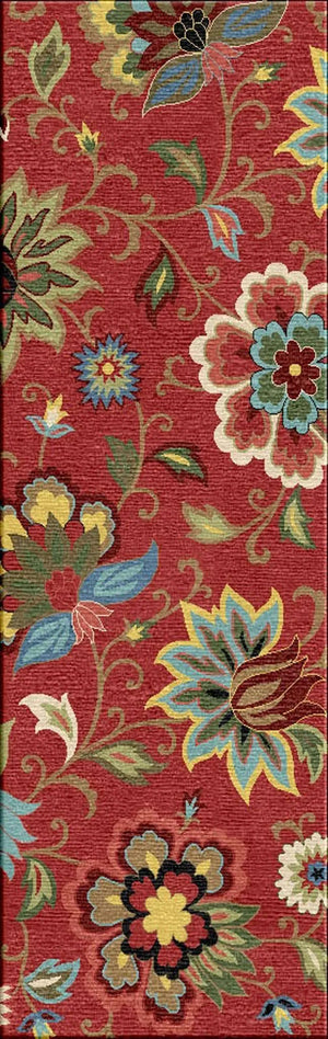 Hacienda HAC11 Zamora Velvet Red Rug - Baconco