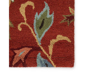 Hacienda HAC11 Zamora Velvet Red Rug - Baconco