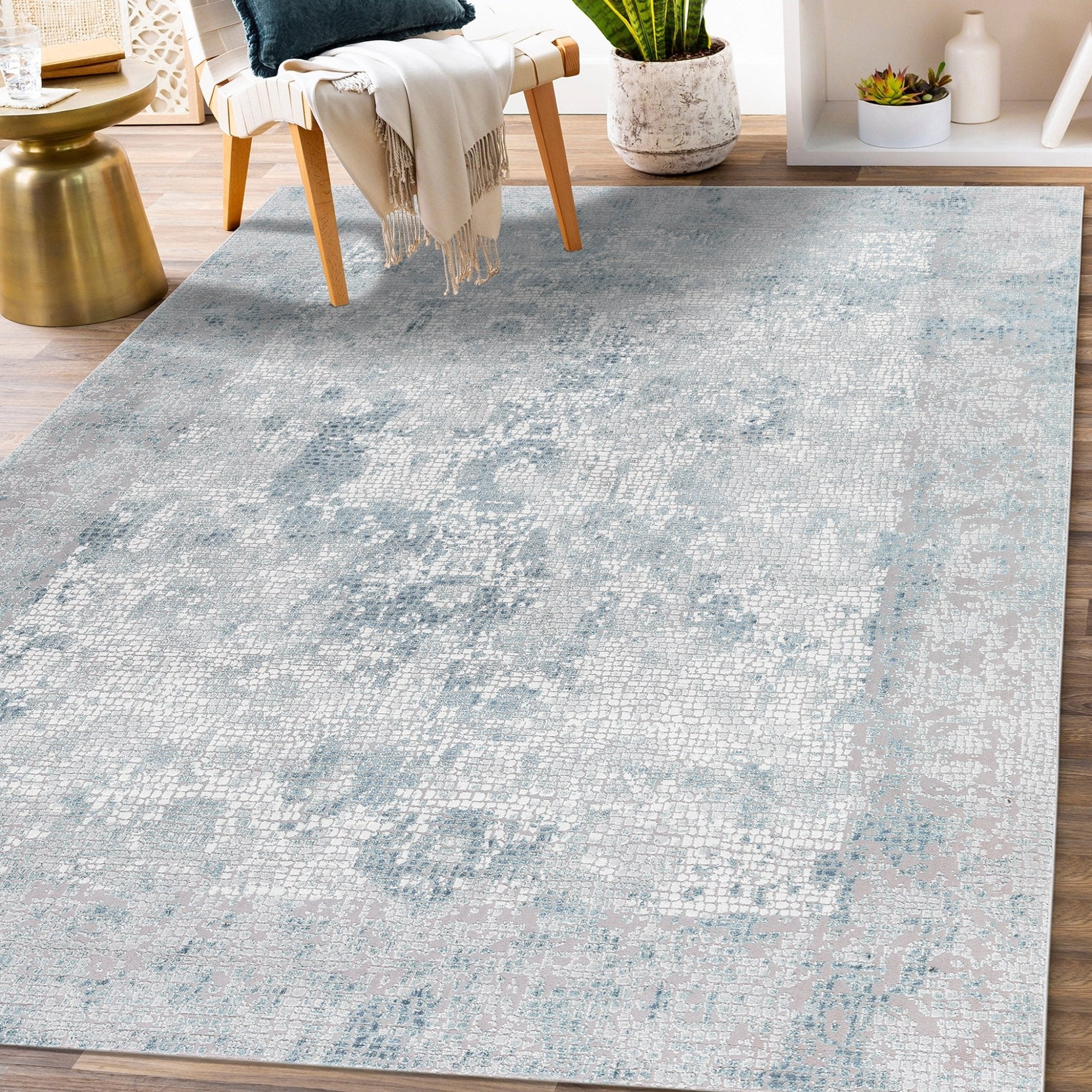 Hamilton HAM-4 Grey/Blue Rug - Baconco