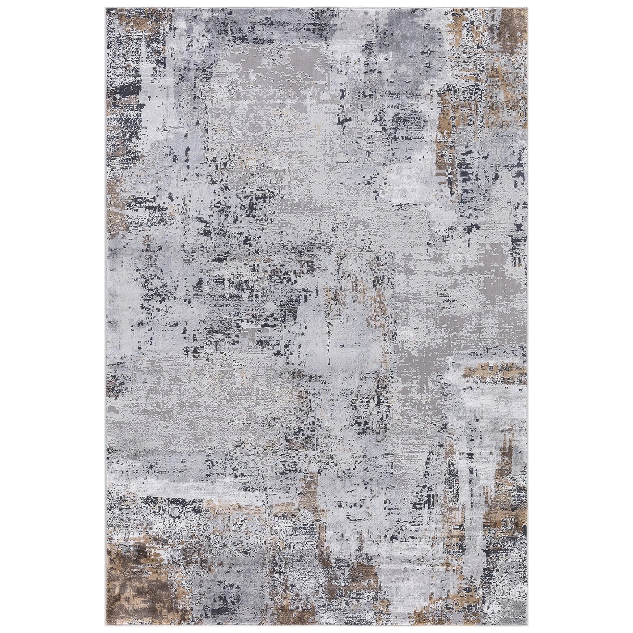 Hamilton HAM-5 Grey/Gold Rug - Baconco