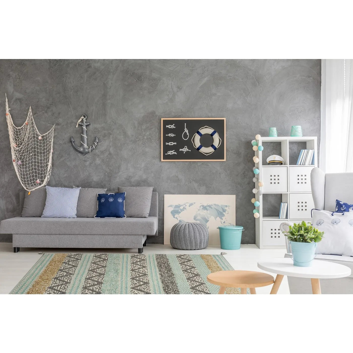 Hang Ten Malibu 853 Hermosa Beach Turquoise Rug - Baconco