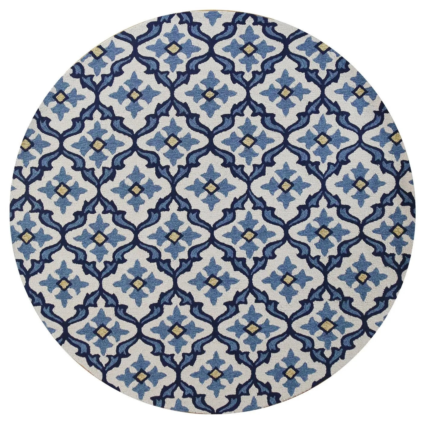 Harbor 4210 Mosaic Ivory/Blue Rug - Baconco