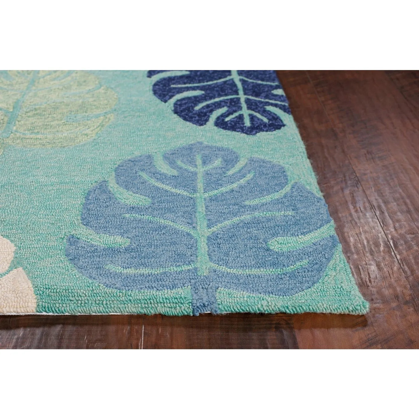 Harbor 4228 Palms Turquoise Rug - Baconco