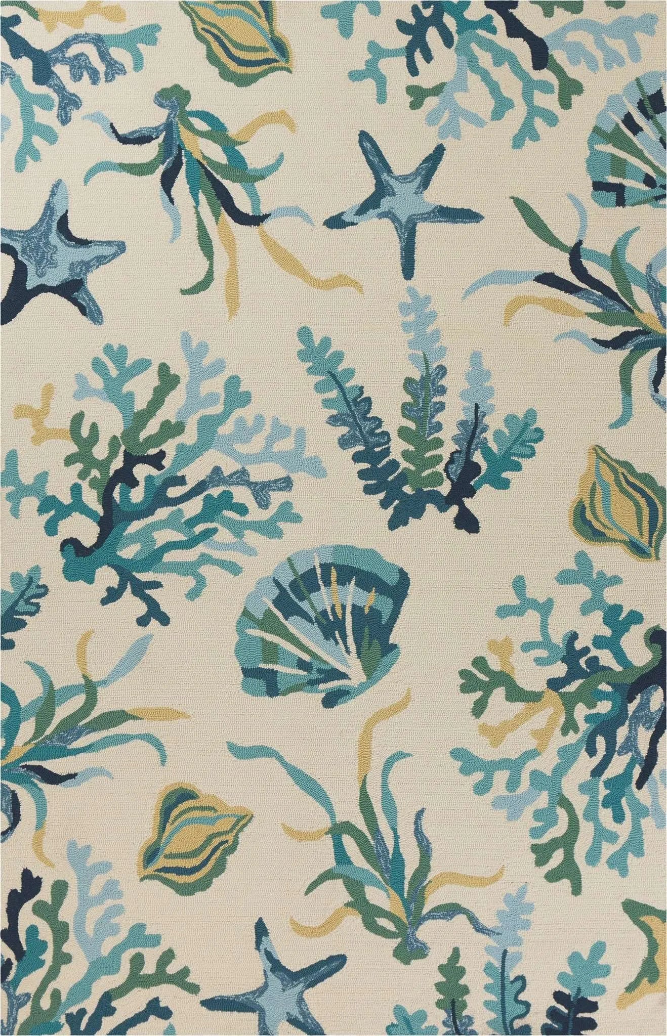 Harbor 4244 Oceana Ivory Blue Rug - Baconco