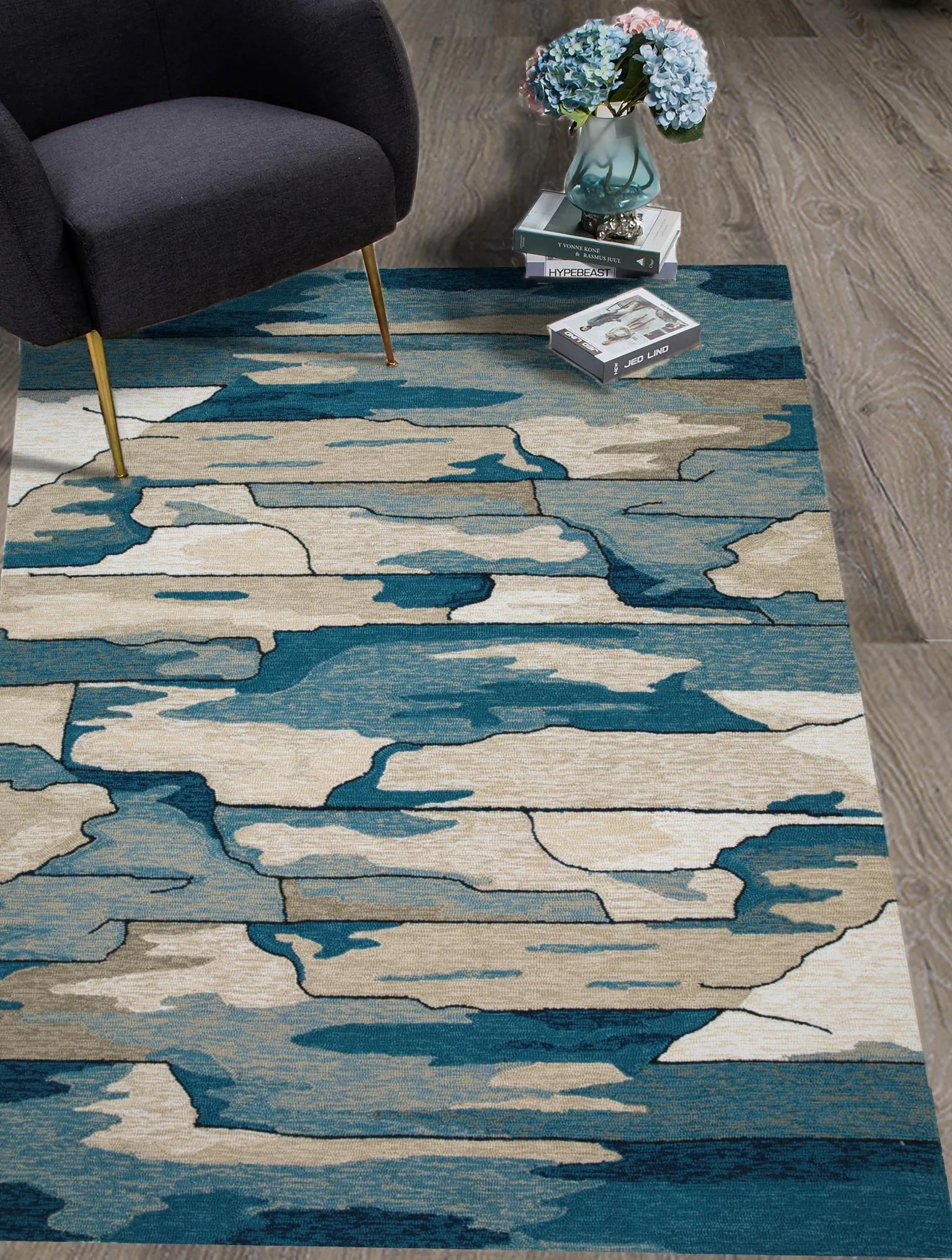 Harbor 4248 Blue Coast Rug - Baconco