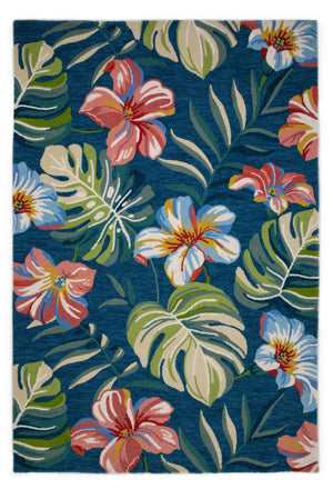 Harbor 4250 Blue Tropical Rug - Baconco