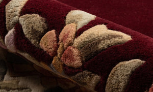 Harmony 2 HAI-7 Burgundy Rug - Baconco