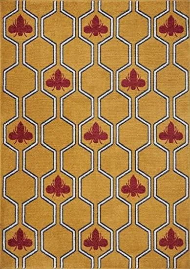 Harmony Lr81681 Yellow/Red/White/Navy Rug - Baconco