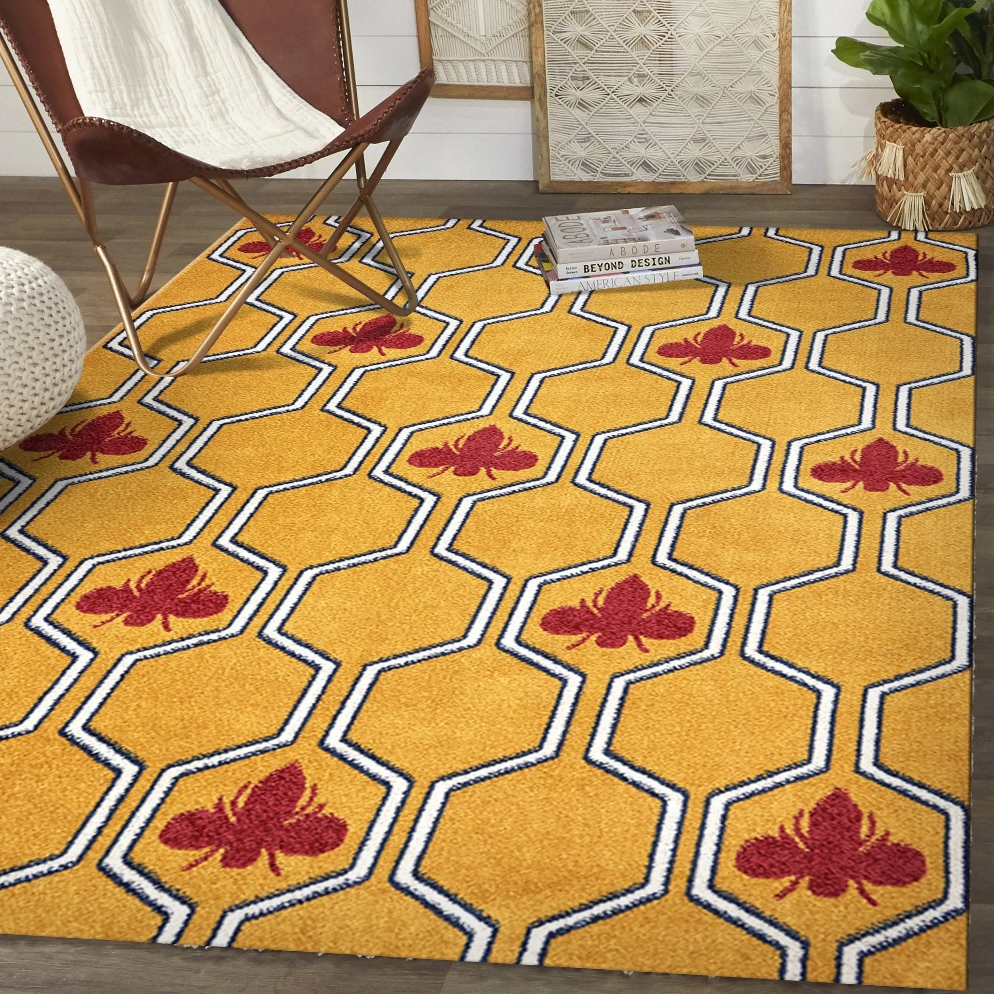 Harmony Lr81681 Yellow/Red/White/Navy Rug - Baconco